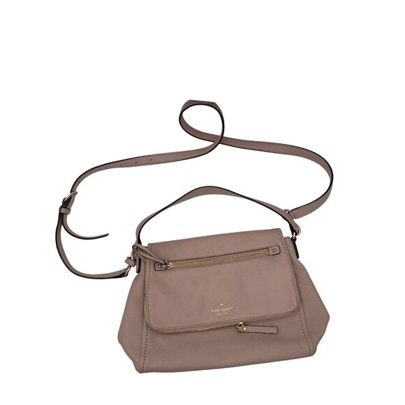 Kate Spade New York Pebbled Leather Crossbody Bag In Taupe - Picture 7 of 13